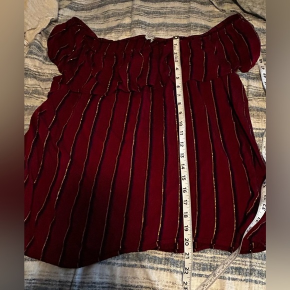 Kismet Red and Black Striped Blouse - Picture 6 of 8